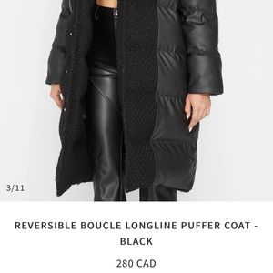 Manier De Voir - Black Reversible Boucle Longline Puffer